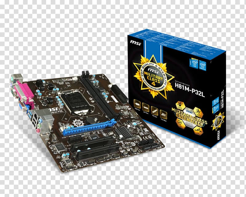 Intel Motherboard LGA 1150 MSI LGA 1151, intel transparent background PNG clipart