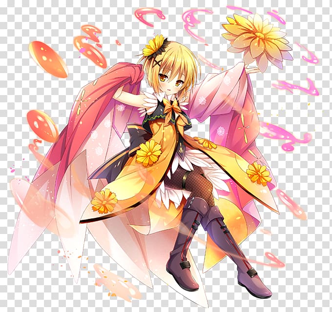 Elsword Gumiho Anime, calendula flower transparent background PNG clipart