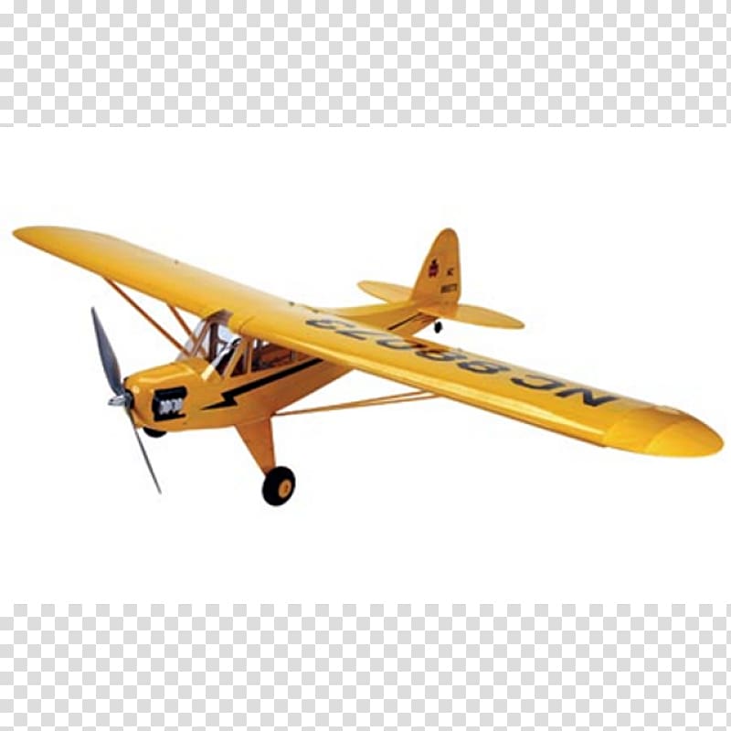 Piper J-3 Cub Piper PA-18 Super Cub Airplane Radio-controlled aircraft E-flite, airplane transparent background PNG clipart