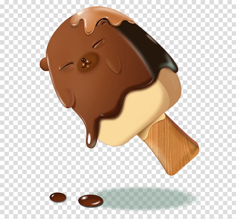 Chocolate ice cream Ice cream cone, Chocolate ice cream cartoon faces transparent background PNG clipart