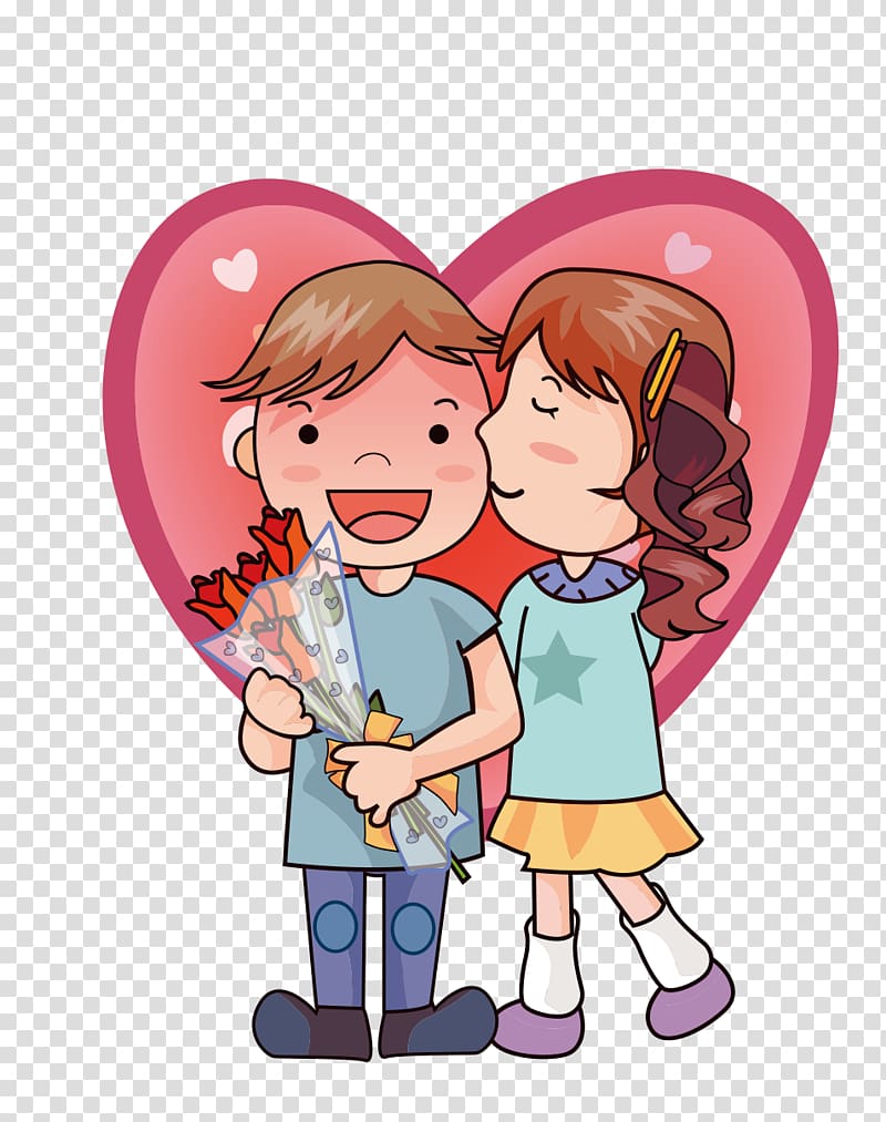 Online dating service Intimate relationship Interpersonal relationship Love, Cartoon bride and groom transparent background PNG clipart