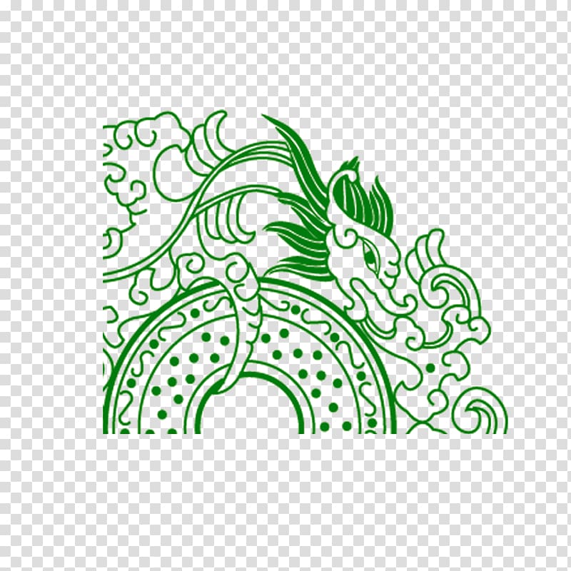 Elements, Hong Kong , Hand-painted dragon transparent background PNG clipart