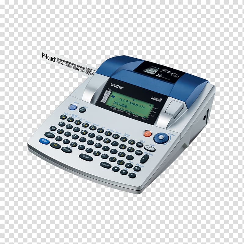 Label printer Brother P-Touch PT-3600 Brother Industries Embossing tape Office Supplies, printer transparent background PNG clipart