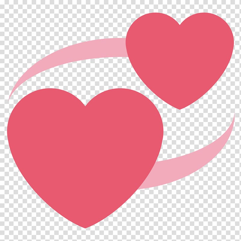 Two big and small hearts digital illustration, Emoji Heart Emoticon ...
