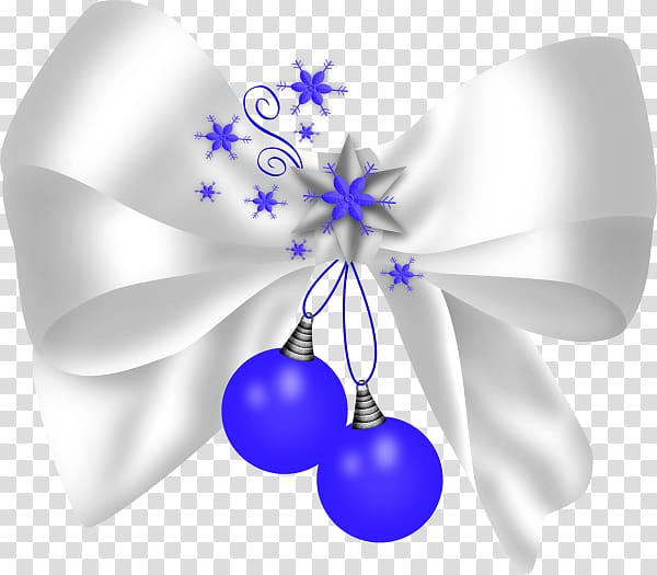 Blue Ball White, White bow transparent background PNG clipart