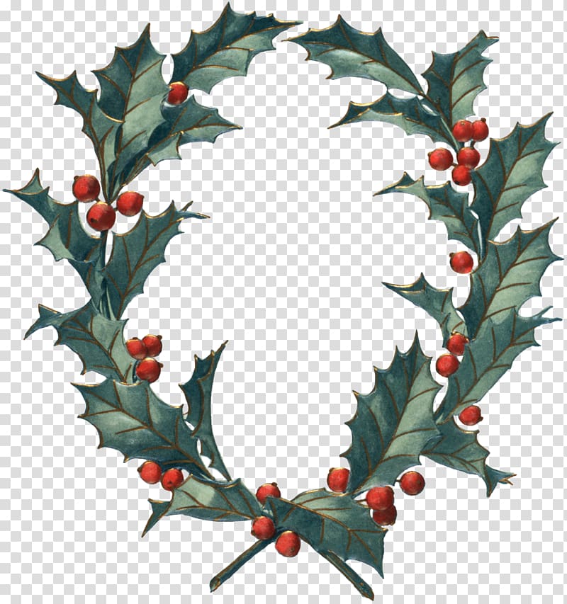Holly Aquifoliales Christmas ornament Twig Wreath, Leaf transparent background PNG clipart