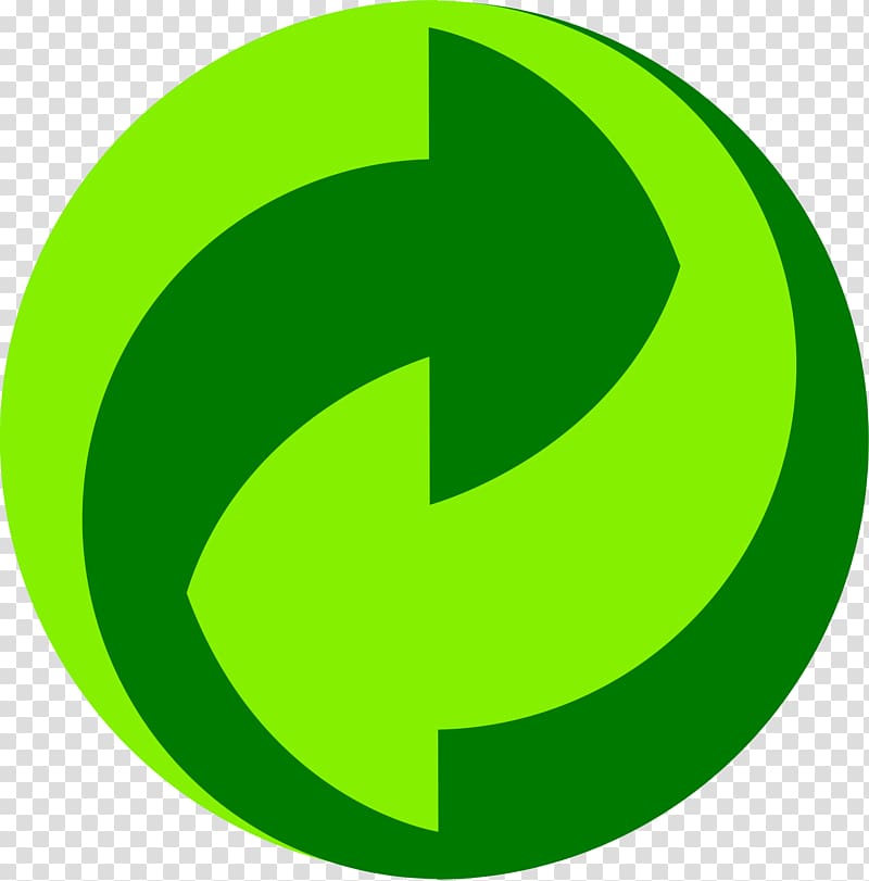 Green Dot Recycling symbol Der Grune Punkt Duales System Deutschland GmbH, recycle bin transparent background PNG clipart