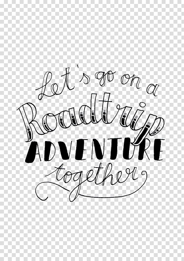 Calligraphy Lettering Road trip Logo Font, Travel transparent background PNG clipart