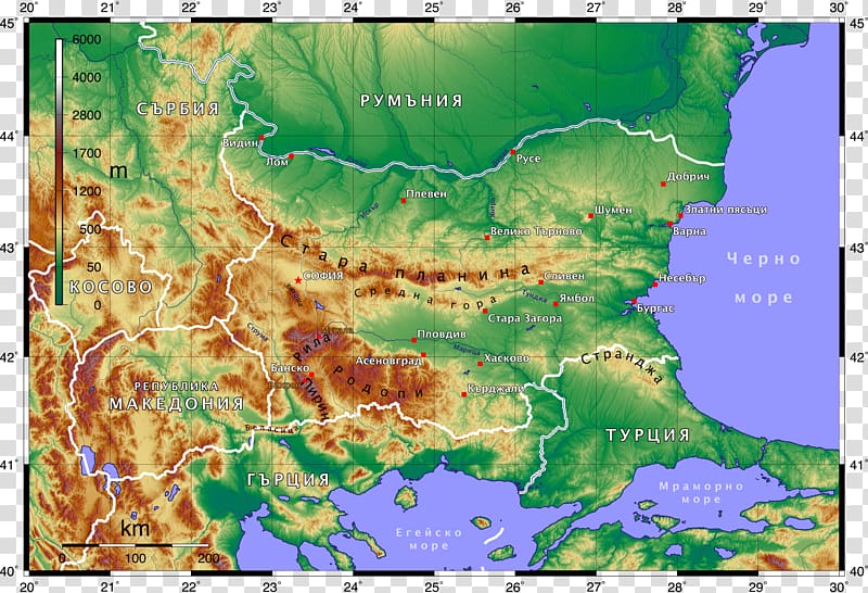Bulgarian Germany Topographic map, topo transparent background PNG clipart