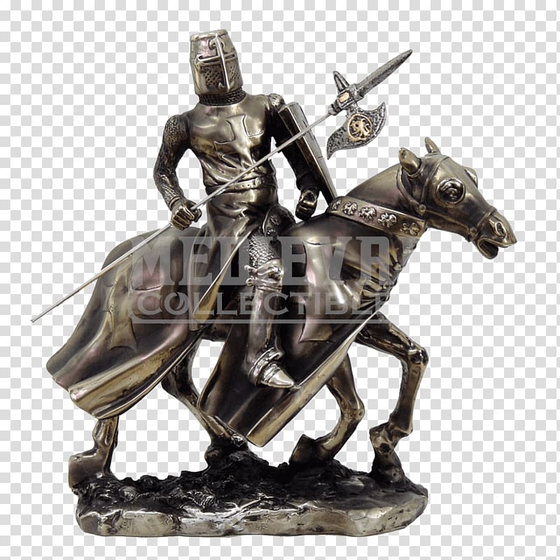 Middle Ages Horse Knight Equestrian statue, horse transparent background PNG clipart
