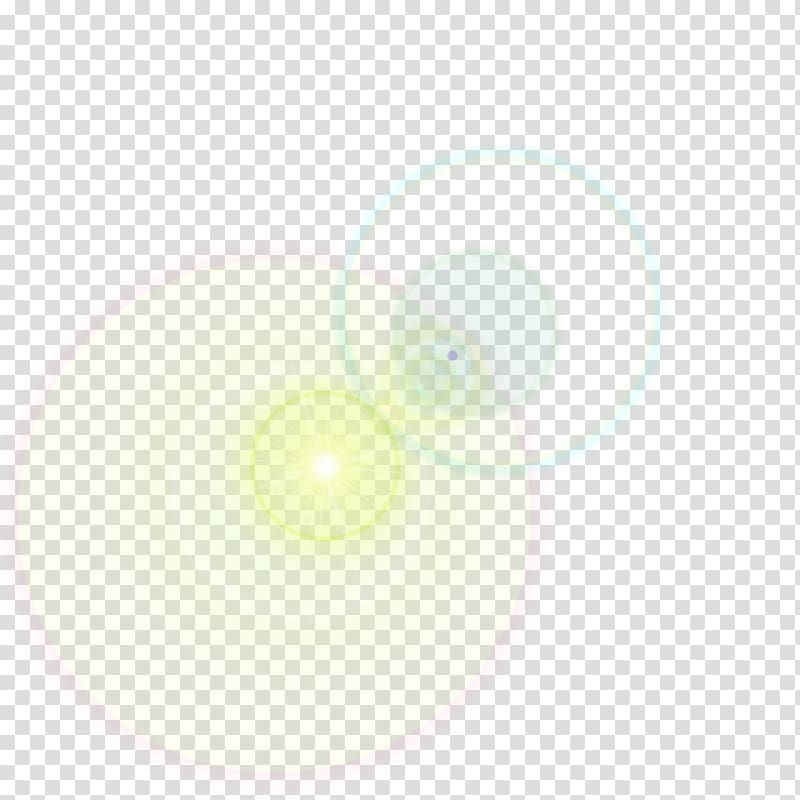 Yellow Circle, Green light effect element transparent background PNG clipart