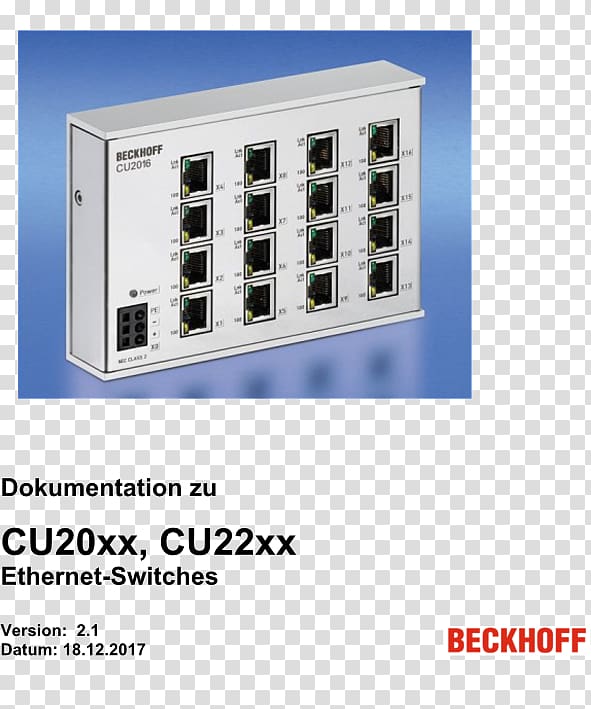 Network switch Ethernet Local area network Computer network EtherCAT, switch on transparent background PNG clipart