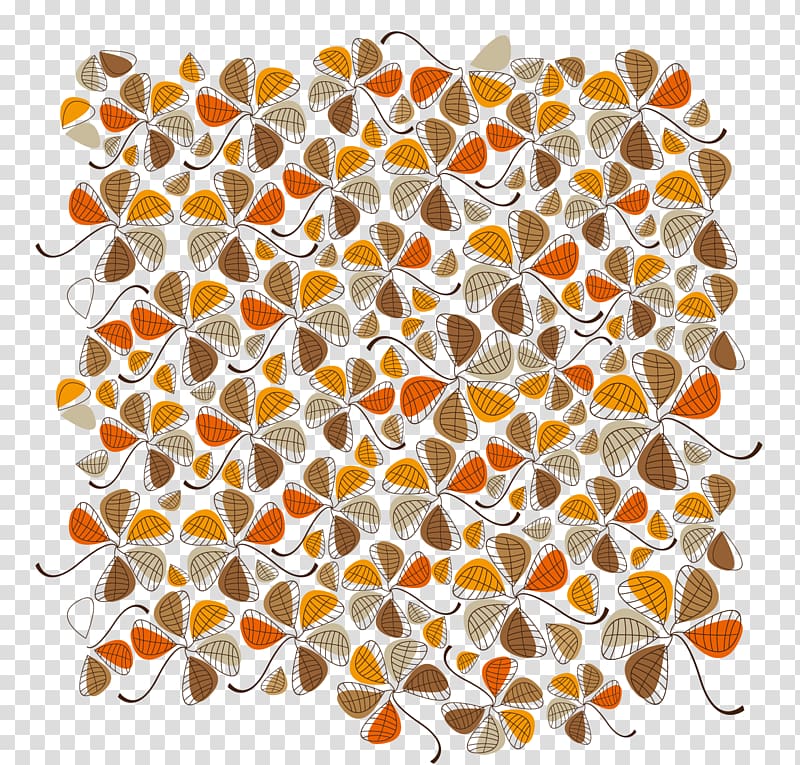 Autumn Pattern, five leaves grass background transparent background PNG clipart