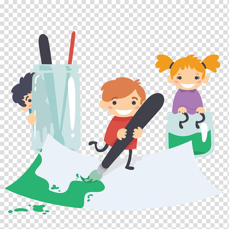 Childrens Drawing Painting, Painting children transparent background PNG clipart