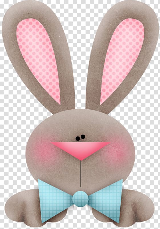 Easter Bunny Domestic rabbit European rabbit, Cute brown bunny transparent background PNG clipart