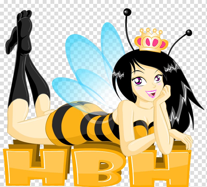 Queen bee Honey bee Bumblebee Insect, q version of the bee transparent background PNG clipart