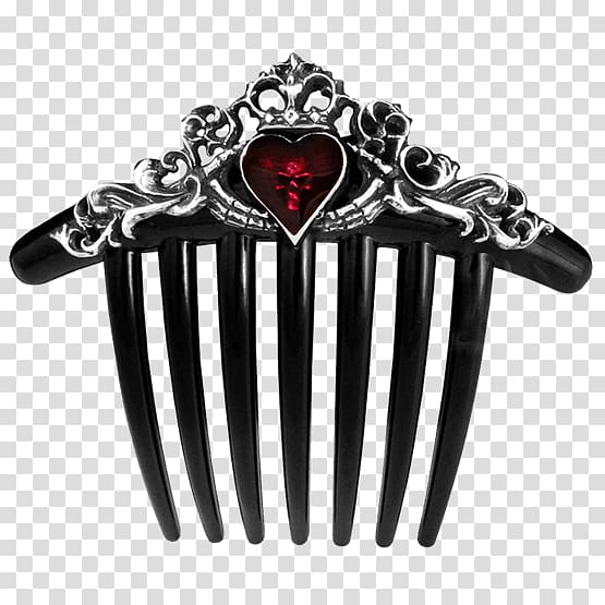 Comb Claddagh ring Gothic fashion Lolita fashion Barrette, comb transparent background PNG clipart