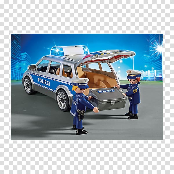 Playmobil Police car Police car Toy, Police transparent background PNG clipart