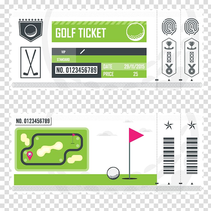 Ticket Golf Art, Golf Tickets transparent background PNG clipart