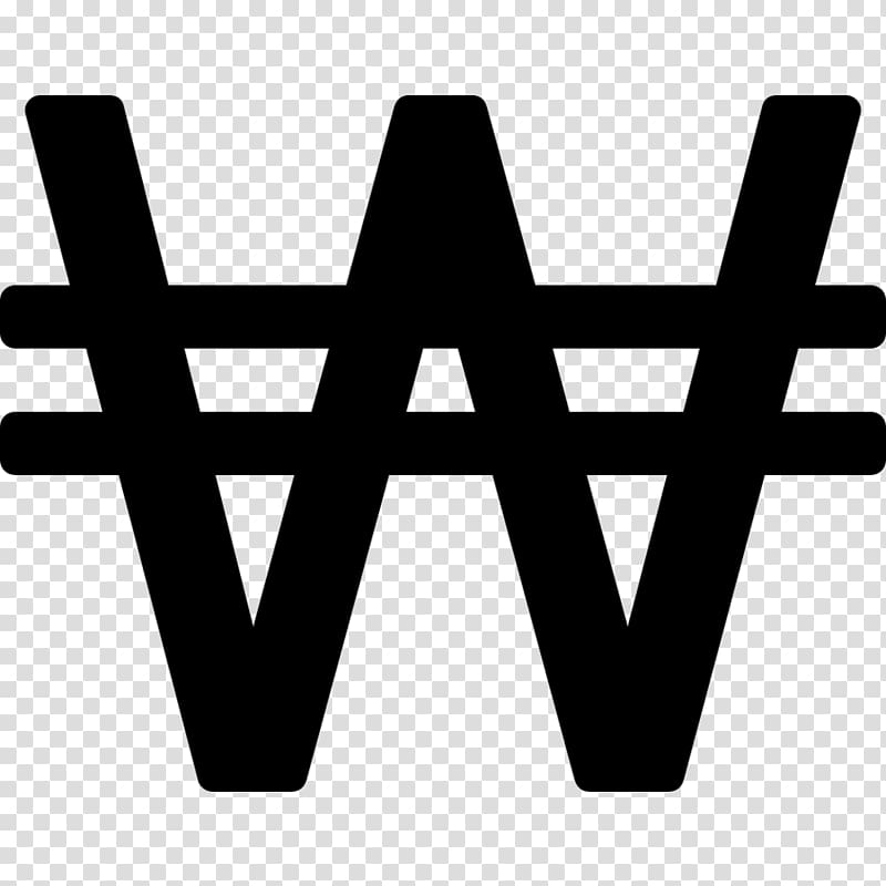 South Korean won Won sign Currency symbol North Korean won, symbol transparent background PNG clipart