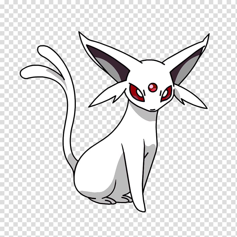 Espeon Drawing Whiskers Pokémon Pokemon Black & White, pokemon transparent background PNG clipart