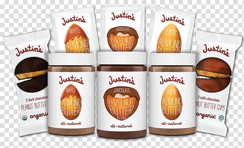 Peanut butter cup Justin's Nut Butters Hazelnut, butter transparent background PNG clipart