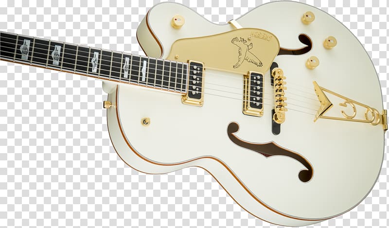 Electric guitar Acoustic guitar Gretsch White Falcon Gretsch G6136T Electromatic, electric guitar transparent background PNG clipart