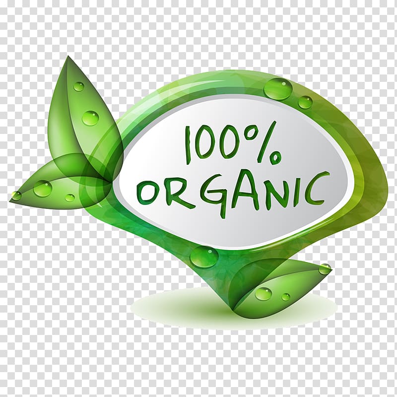 100% Organic sign, Organic food Organic certification Eating Natural foods, organic transparent background PNG clipart