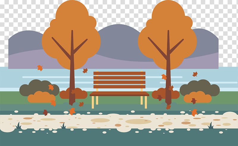 Park Icon, Autumn park transparent background PNG clipart