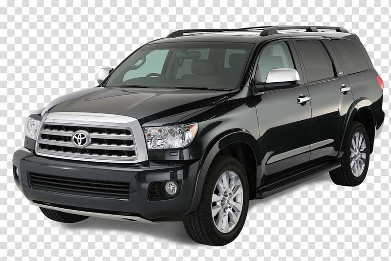 black Toyota Sequoia SUV, Sequoia Toyota transparent background PNG clipart