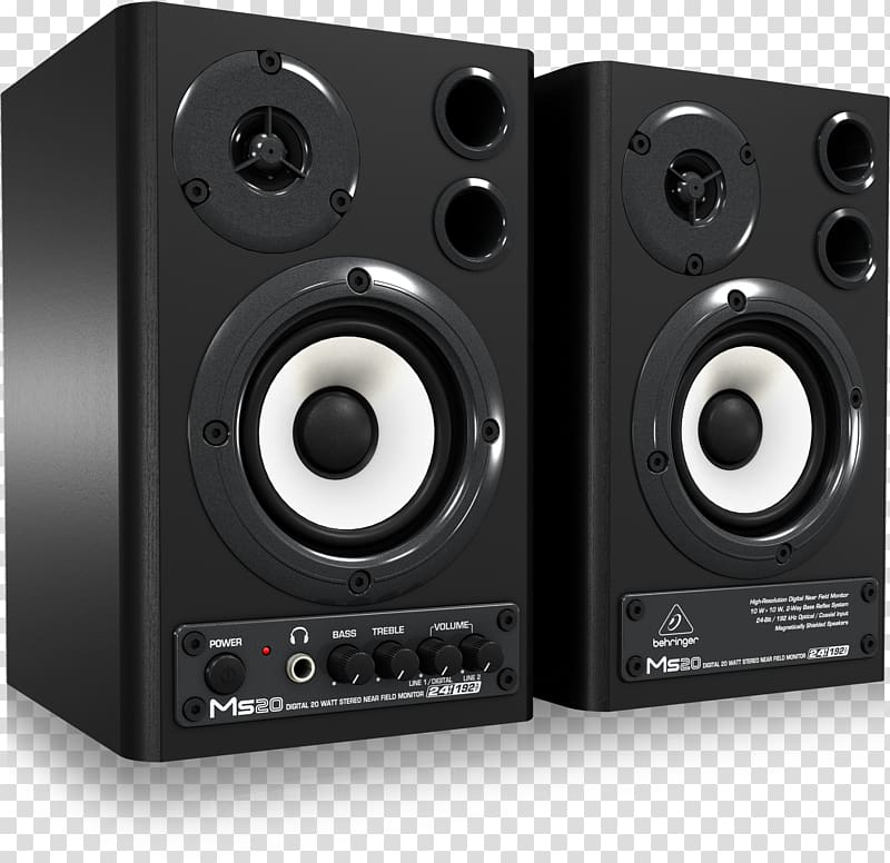 BEHRINGER MS20 / MS40 Digital audio Studio monitor Loudspeaker Computer Monitors, musical instruments transparent background PNG clipart