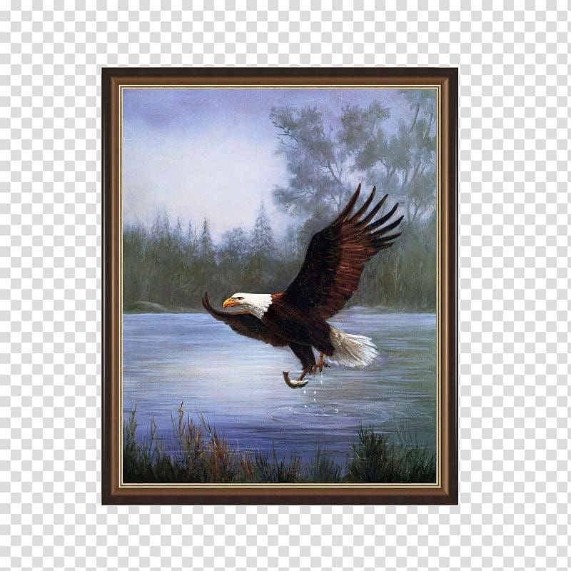 Eagle Painting Canvas Art Printmaking, Golden Eagle painting material transparent background PNG clipart