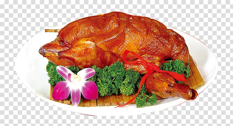 Beijing Peking duck Roast goose Chinese cuisine, A duck transparent background PNG clipart