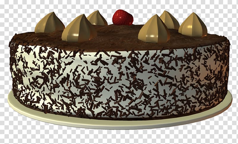 German chocolate cake Sachertorte Ganache, cake transparent background PNG clipart