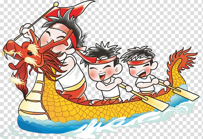 Bateau-dragon Dragon Boat Festival Zongzi Miluo Jiang, Dragon Boat Race transparent background PNG clipart