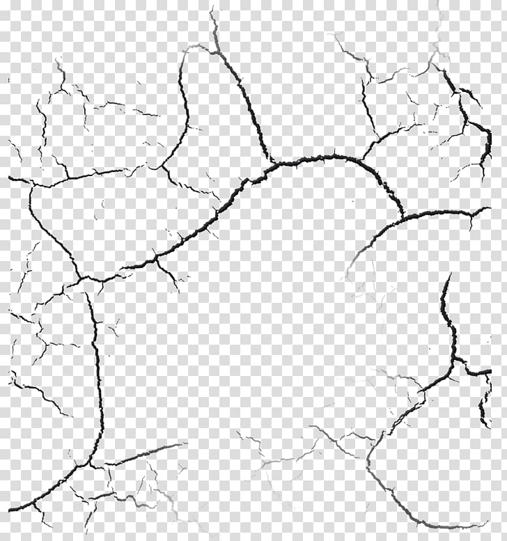 Drawing Black and white Monochrome, crack transparent background PNG clipart
