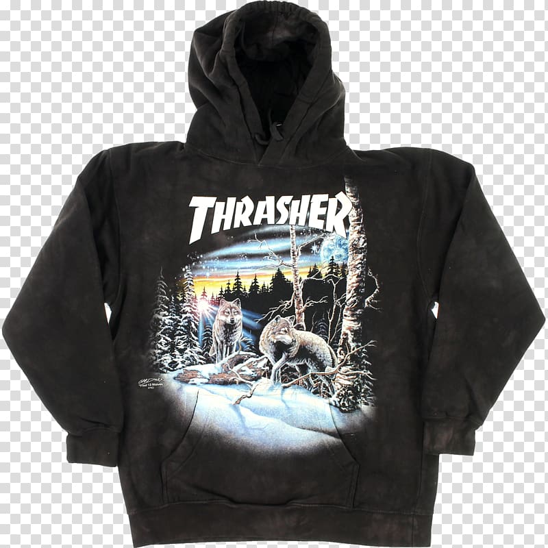Hoodie T-shirt Thrasher Sweater, T-shirt transparent background PNG clipart