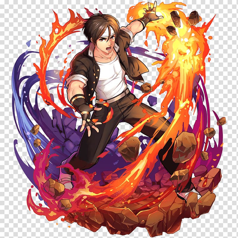 Iori Yagami KOF OL, male game character transparent background PNG