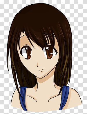 Black hair Bob cut Eyebrow Hime cut, hair transparent background PNG clipart thumbnail