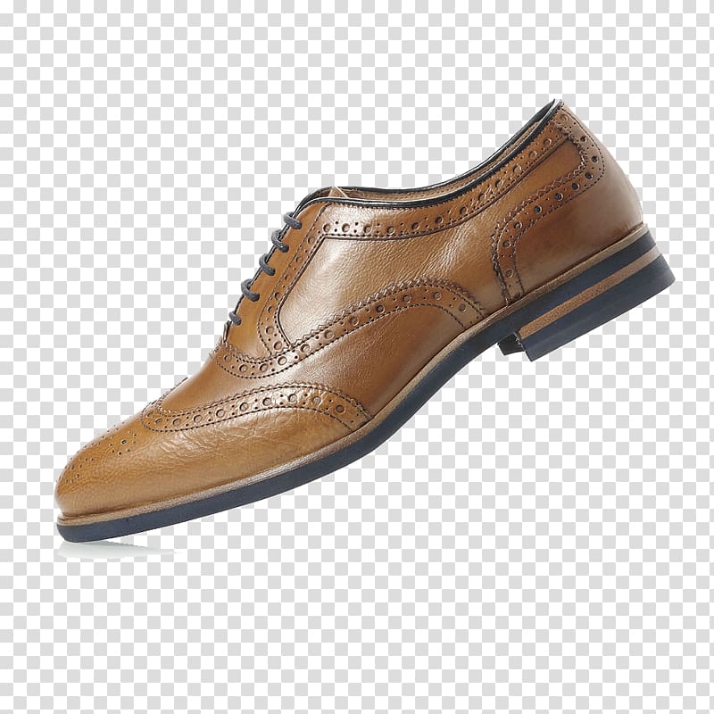 Brogue shoe Leather, Bullock carved tide shoes men pointed shoes transparent background PNG clipart
