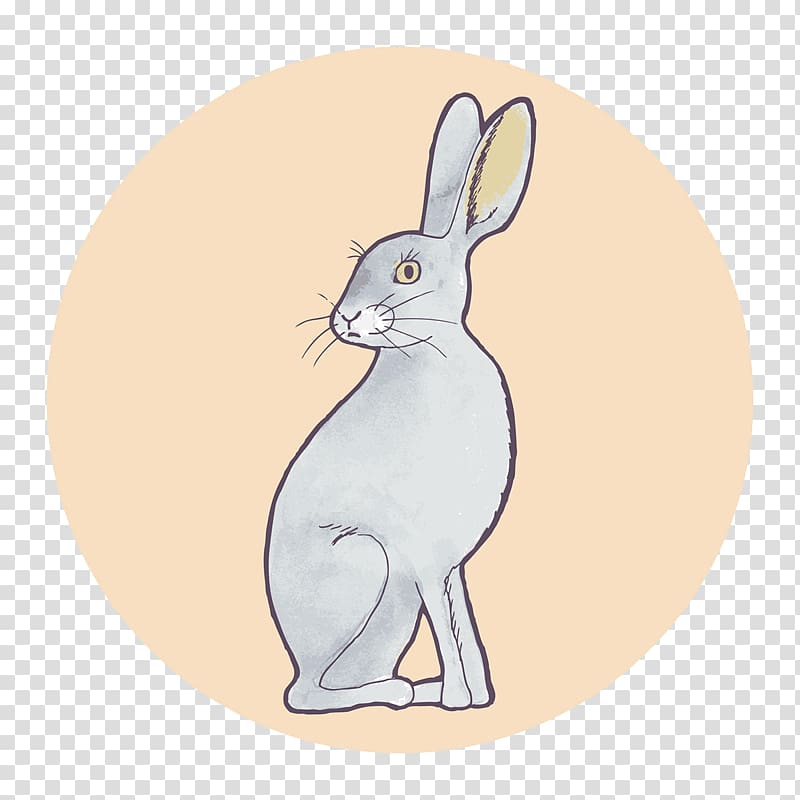 Domestic rabbit Hare Whiskers Illustration, Gray bunny pattern transparent background PNG clipart