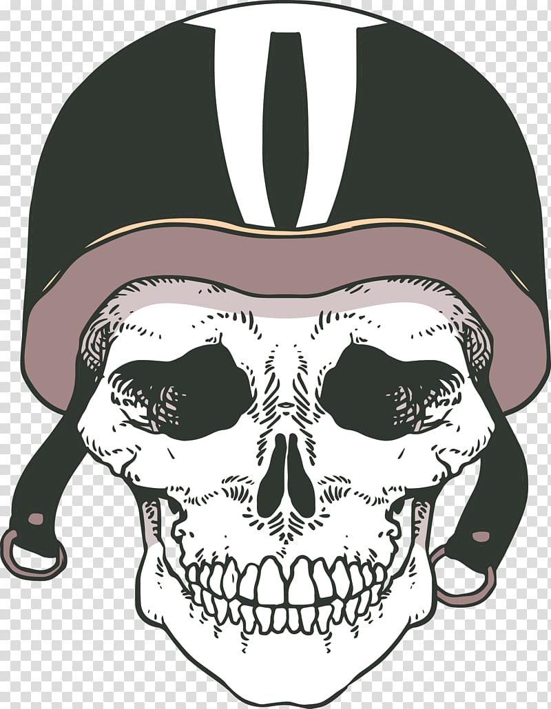 Skull Euclidean Skeleton Helmet, hand-painted cartoon skeleton transparent background PNG clipart