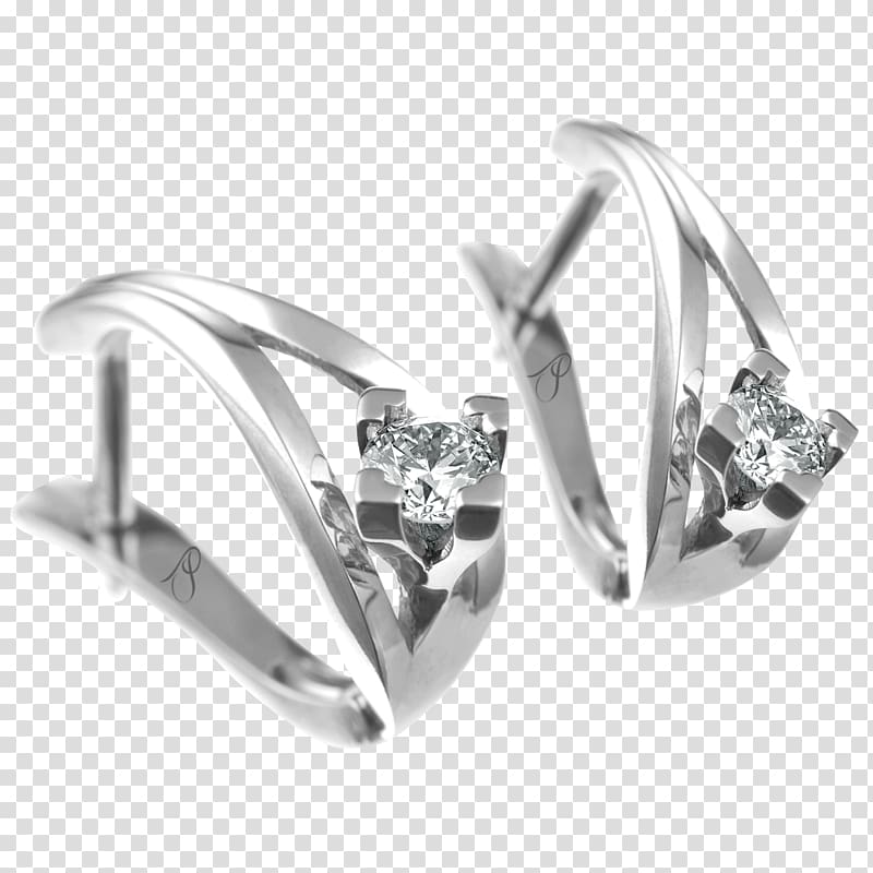 Earring Wedding ring Gold White, solitaire ring transparent background PNG clipart