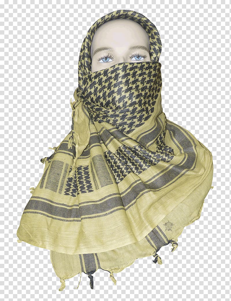 Keffiyeh Scarf Military Headgear Neck gaiter, military transparent background PNG clipart