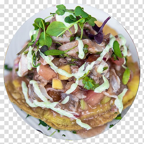 Vegetarian cuisine Tostada Taco Recipe Ceviche, seafood ceviche transparent background PNG clipart
