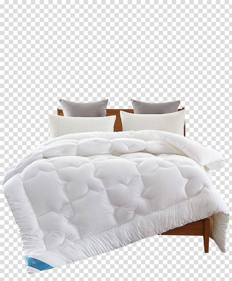 Bed frame Mattress Quilt Duvet, Queen Bedding Quilt transparent background PNG clipart