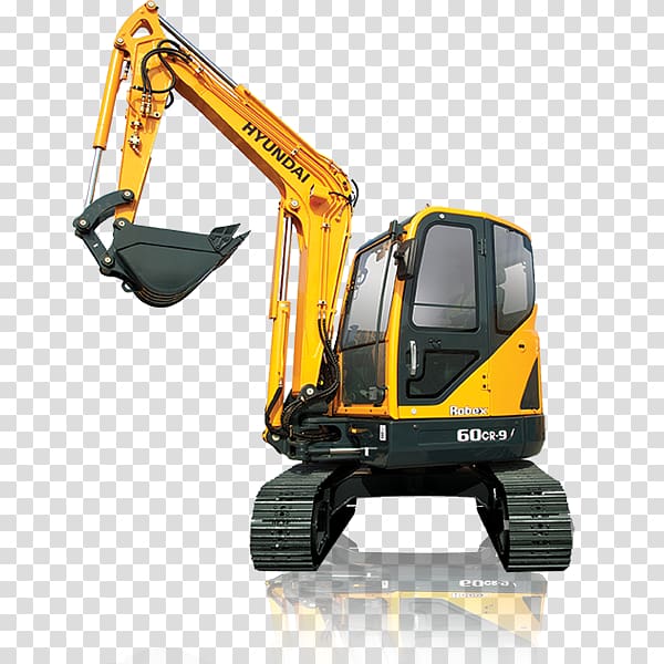 Hyundai Motor Company MINI Excavator Heavy Machinery Continuous track, mini transparent background PNG clipart