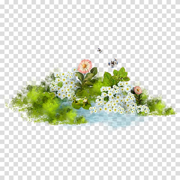 Animation, Floating flowers transparent background PNG clipart