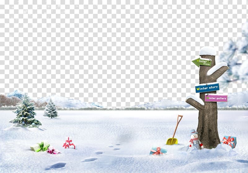 Snowman Winter Snow boot, Snow flying and signposts transparent background PNG clipart