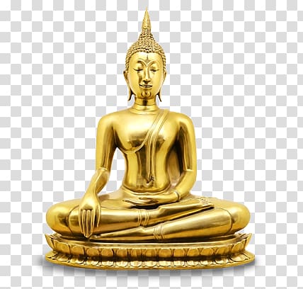 gold Gautama Buddha figurine, Golden Buddha Nepal Buddhism Meditation , Buddhism transparent background PNG clipart